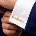 Gift For Men,Romantic,Gift For Yourself,Wedding,Custom Text - Couples Initials Heart Sign Name - Personalized Cufflinks