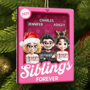 Gift For Sibling, Cousin, Happy, Christmas - Cousins Sibling Forever Toy Box 3D Effect Family - Personalized 2-Layered Mix Ornament