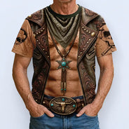 Humorous,Gift For Men,Gift For Yourself,Icon Cowboy Man Hairy Six Pack Body - Personalized Full Print T Shirt