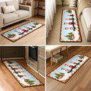 Sentimental,Christmas,Family,Vector - Cozy Family Christmas Gathering - Personalized Runner Rug