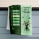 Gift For Wife,Gift For Girlfriend,Gift For Yourself,Gift For Women,Gift For Aunt,Gift For Mother,Gift For Grandma,Gift For Daughter,Gift For Sisters,Gift For Bestie,Happy,Christian,Icon-Created With A Purpose Birth Month Flower - Personalized Kitchen Towel