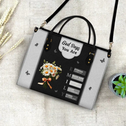 Gift For Wife,Gift For Girlfriend,Gift For Yourself,Gift For Women,Gift For Aunt,Gift For Mother,Gift For Grandma,Gift For Daughter,Gift For Sisters,Gift For Bestie,Happy,Christian - Created With A Purpose Birth Month Flower - Personalized Leather Bag