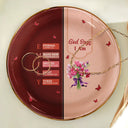 Gift For Wife,Gift For Girlfriend,Gift For Yourself,Gift For Women,Gift For Aunt,Gift For Mother,Gift For Grandma,Gift For Daughter,Gift For Sisters,Gift For Bestie,Happy,Christian,Non-Eng,Icon - Created With A Purpose Birth Month Flower - Personalized Ring Dish