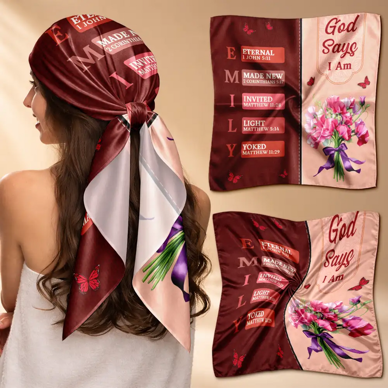 Gift For Wife,Gift For Girlfriend,Gift For Yourself,Gift For Women,Gift For Aunt,Gift For Mother,Gift For Grandma,Gift For Daughter,Gift For Sisters,Gift For Bestie,Happy,Christian,Icon - Created With A Purpose Birth Month Flower - Personalized Scarf