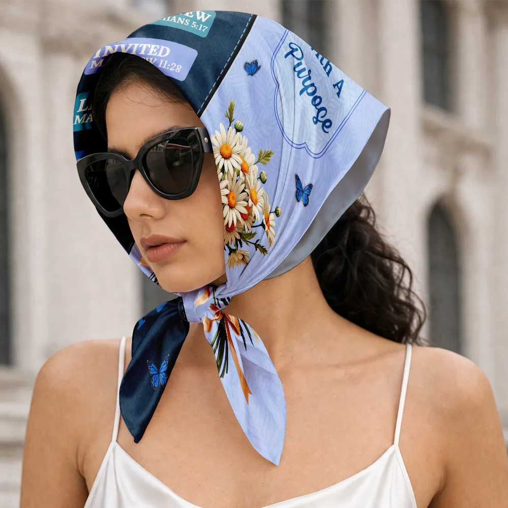 Gift For Wife,Gift For Girlfriend,Gift For Yourself,Gift For Women,Gift For Aunt,Gift For Mother,Gift For Grandma,Gift For Daughter,Gift For Sisters,Gift For Bestie,Happy,Christian,Icon - Created With A Purpose Birth Month Flower - Personalized Scarf