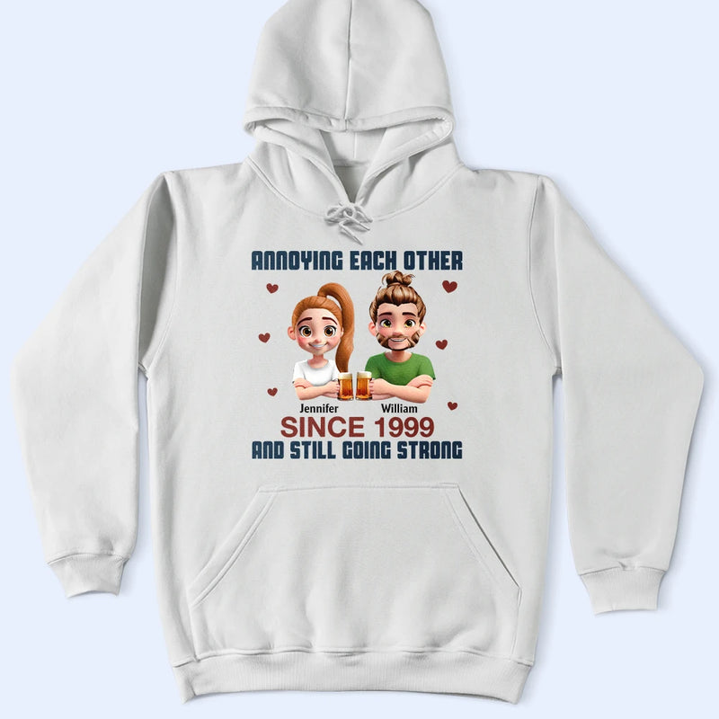 Gift For Couples,Love,Gift For Husband,Gift For Wife,Gift For Boyfriend,Gift For Girlfriend - Cross Arms Couple Annoying Each Other - Personalized T Shirt