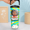 Gift For Kids, Gift For Grandkids, Happy, Back To School - Crossed Arms Kid With Name - Personalized 30oz Tumbler With Handle