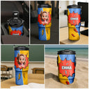 Gift For Kids, Gift For Grandkids, Happy, Back To School - Crossed Arms Kid With Name - Personalized 30oz Tumbler With Handle