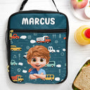 Back To School,Gift For Kids,Gift For Grandkids - Crossed Arms Kid With Name - Personalized Kids Lunch Bag