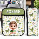 Back To School,Gift For Kids,Gift For Grandkids - Crossed Arms Kid With Name - Personalized Kids Lunch Bag