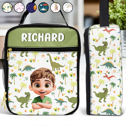 Crossed Arms Kid With Name - Personalized Kids Lunch Bag
