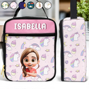 Back To School,Gift For Kids,Gift For Grandkids - Crossed Arms Kid With Name - Personalized Kids Lunch Bag