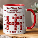 Gift For Colleagues,Christmas,Proud,Crossword - Crossword 3D Inflated Effect Best Team Ever Never Forget The Difference You Make - Personalized Mug