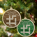 Gifts For Colleagues,Happy,Christmas - Crossword Best Team Ever - Personalized Custom Shaped Wooden Ornament