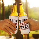 Gifts For Colleagues, Gift For Bestie, Happy - Crossword Best Team Ever Scrabble Name - Personalized Can Cooler Sleeve