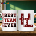 Gifts For Colleagues, Gift For Bestie, Happy - Crossword Best Team Ever Scrabble Name - Personalized Mug