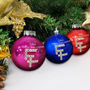 Gift For Sibling,Gift For Sisters,Gift For Brothers,Christmas,Happy - Crossword Brothers & Sisters Forever Linked Together - Personalized Ball Ornament