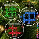Top Market,Christmas,Gift For Sibling,Cozy,Crossword - Crossword Crystal Effect Brothers & Sisters Forever Linked Together - Personalized Circle Glass Ornament