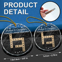 Family,Gift For Mother,Gift For Father,Gift For Brothers,Gift For Sisters,Gift For Grandpa,Gift For Grandma,Grandpa - Grandkids,Grandma - Grandkids,Gift For Grandkids,Cousin,Gift For Sibling,Gift For Women,Gift For Men,Gift For Daughter,Happy,Christmas - Crossword Family Forever Linked Together - Personalized Circle Glass Ornament