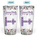 Gift For Grandma,Gift For Grandpa,Gift For Grandkids - Crossword Grandkids - Personalized Tumbler
