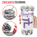 Gift For Grandma,Gift For Grandpa,Gift For Grandkids - Crossword Grandkids - Personalized Tumbler