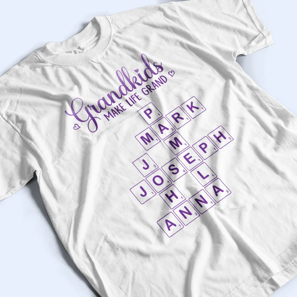 Gift For Grandma,Gift For Mother,Gift For Women,Happy,Top Market - Crossword My Favorite People Call Me - Personalized T Shirt