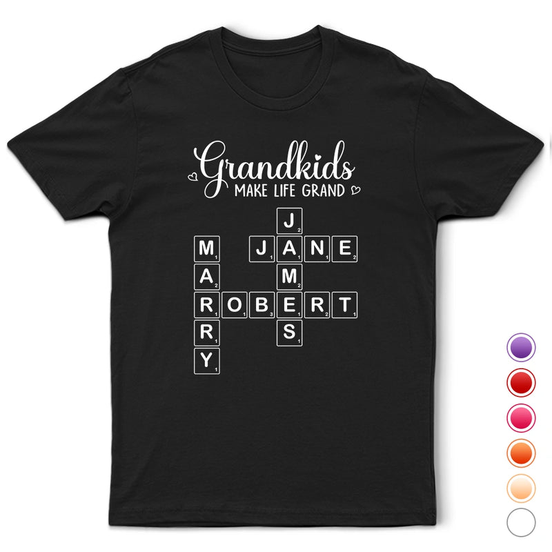 Gift For Grandma,Gift For Mother,Gift For Women,Happy,Top Market - Crossword My Favorite People Call Me - Personalized T Shirt