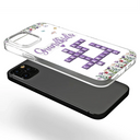 Gift For Grandma, Gift For Women, Happy, Top Market - Crossword My Grandkids 3D Inflated Effect - Personalized Clear Phone Case