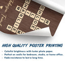 Family,Parents,Gift For Grandparents,Happy - Crossword Scrabble Family Name - Personalized Poster