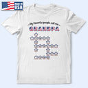 Independence Day,Gift For Grandpa,Humorous,Crossword - Crossword Stars & Stripes My Favorite People Call Me Grandpa - Personalized T Shirt