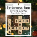 Family,Gift For Mother,Gift For Father,Mom ,Daughters,Children,Dad,Daughters,Sons,Gift For Sibling,Cousin,Christmas,Love - Crossword The Family Times - Personalized Custom Shaped Acrylic Ornament