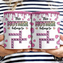Gift For Mother,Gift For Grandma,Happy,Crossword - Crossword This Mom Grandma Belongs To - Personalized White Edge-to-Edge Mug