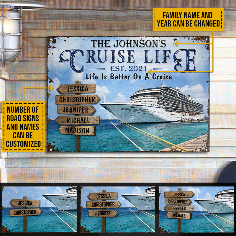 Cruise Life Is Better Road Signs Custom Classic Metal Signs