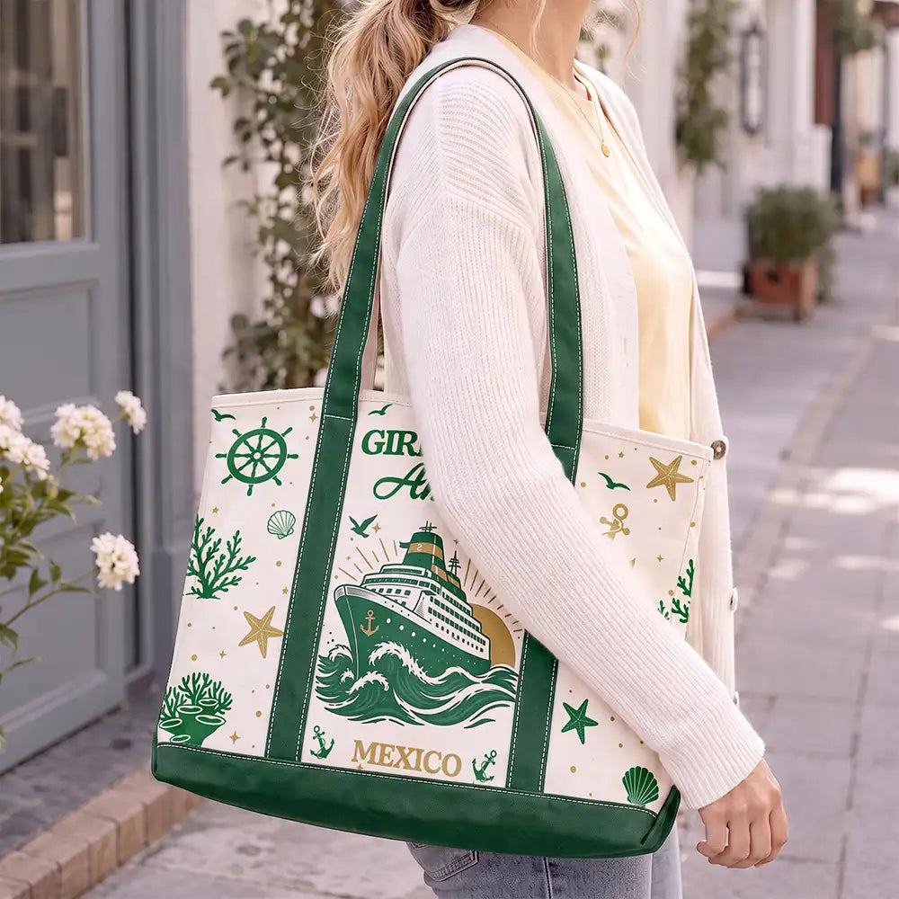 Top Market,Cruising,Gift For Yourself,Gift For Women,Icon,Happy - Cruise Bag Cruise Trip - Personalized Fabric Tote Bag
