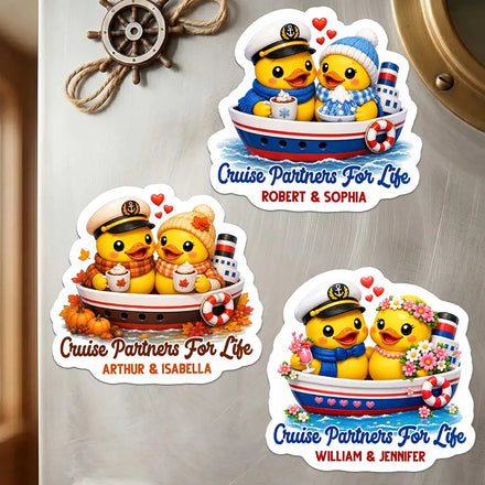 Cruise Partners For Life Ducks - Personalized Magnet