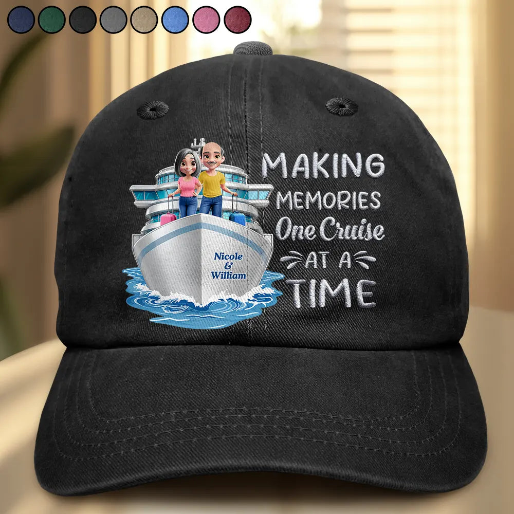 Cruising Partners For Life - Personalized Vintage Washed Denim Cap