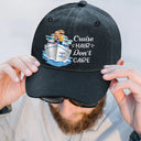 Cruising, Romantic, Summer, Gift For Couples, Vector - Cruising Partners For Life - Personalized Vintage Washed Denim Cap