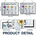 Gift For Grandma,Gift For Mother,Love - Crystal Art Birth Flower Grandma's Garden - Personalized Horizontal Stained Glass Suncatcher