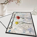 Gift For Grandma,Gift For Mother,Love - Crystal Art Birth Flower Grandma's Garden - Personalized Horizontal Stained Glass Suncatcher