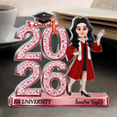 Graduation, Gift For Yourself, Gift For Women, Gift For Men, Happy - Crystal Effect Graduation Man Woman - Personalized Custom Shaped Acrylic Plaque