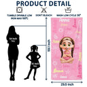 Gift For Kids, Gift For Daughter, Gift For Son, Gift For Sibling, Gift For Sisters, Gift For Brothers, Summer, Beach, Poolside, Swimming, Happy - Custom Name Kid Baby - Personalized Beach Towel