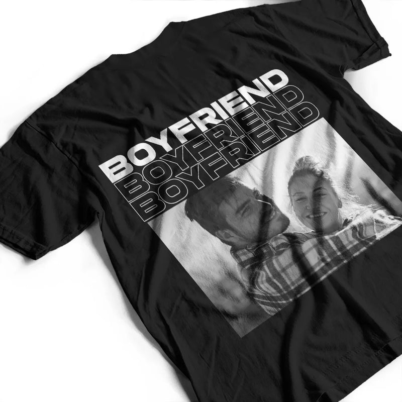 Gift For Couples,Gift For Husband,Gift For Boyfriend,Custom Photo,Happy - Custom Photo B&W Couple Only You - Personalized T Shirt