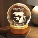 Custom Photo,Christmas,New Dad,New baby,New Mom,Happy - Custom Photo Baby Expecting See You In 2026 - Personalized Crystal Globe Lamp