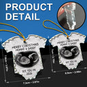 Christmas, Custom Photo, New Dad, New baby, New Mom - Custom Photo Baby Expecting See You In 2026 - Personalized Onesie Shaped Glass Ornament