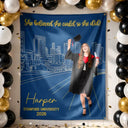 Graduation,Gift For Yourself,Gift For Daughter,Gift For Son,Gift For Bestie,Non-Eng,Photo,Proud - Custom Photo Congrats Grad A Sweet Ending To The New Beginning - Personalized Backdrop