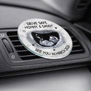 New Dad,New baby,New Mom,Happy - Custom Photo Expecting Parents See You In - Personalized Acrylic Car Vent Clip