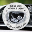 New Dad,New baby,New Mom,Happy - Custom Photo Expecting Parents See You In - Personalized Acrylic Car Vent Clip