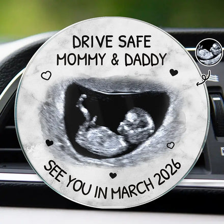 Custom Photo Expecting Parents See You In - Personalized Acrylic Car Vent Clip