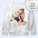 Custom Photo,Gift For Father,Dad - Daughters (Young),Non-Eng,Photo - Faceless Portrait ,Icon,Proud - Custom Photo Faceless Portrait Just A Dad And His Girl - Personalized T Shirt