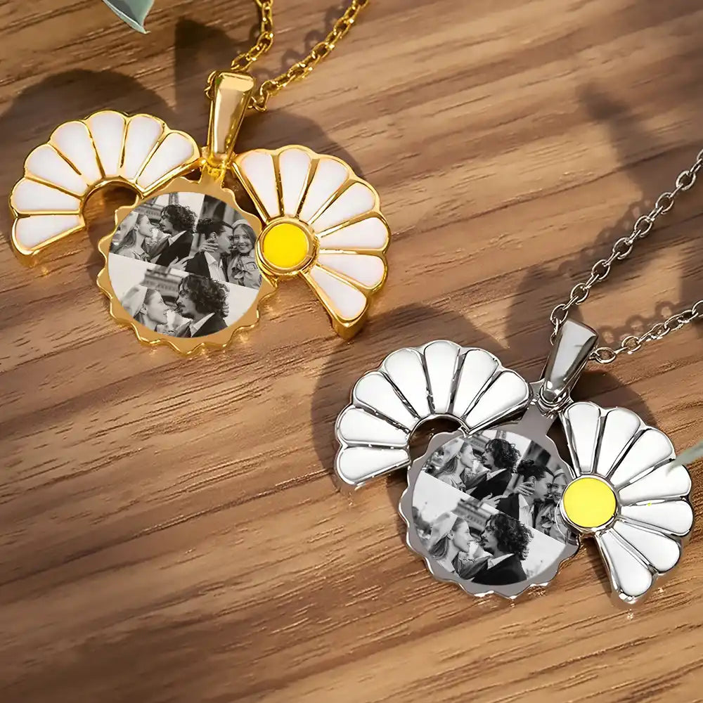 Gift For Wife, Gift For Girlfriend, Gift For Yourself, Gift For Women, Gift For Mother, Gift For Grandma, Love, Gift For Daughter - Custom Photo Frame For Women - Personalized Hidden Message Necklace